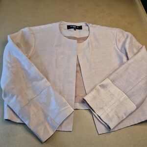 PAULE KA Light Blush Cropped Open Blazer
